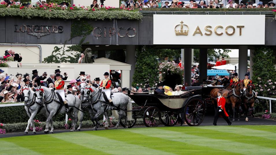 The Queen arrives at Royal Ascot